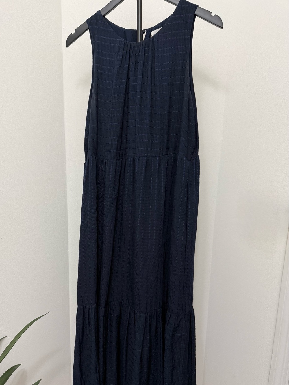 EverEve Navy Blue Tiered Midi Maxi Dress